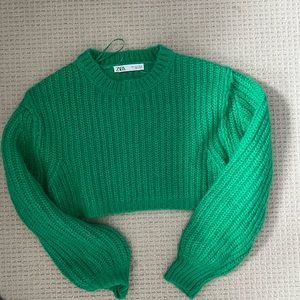 Zara cropped knit sweater